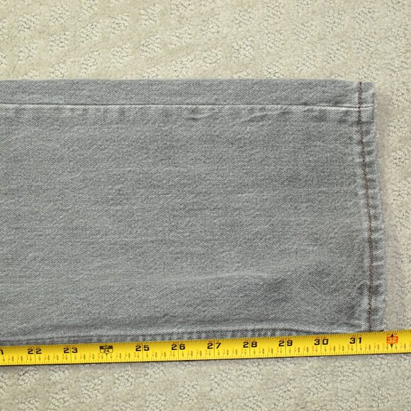 Vintage 80's Red Batwing Tag 501 Button Fly Grey 30x34 Jeans EUC! - Picture 6 of 9